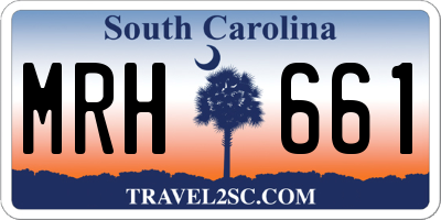 SC license plate MRH661
