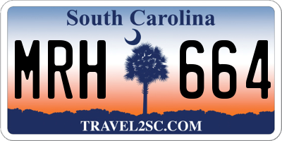 SC license plate MRH664