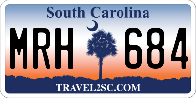 SC license plate MRH684