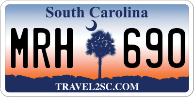 SC license plate MRH690