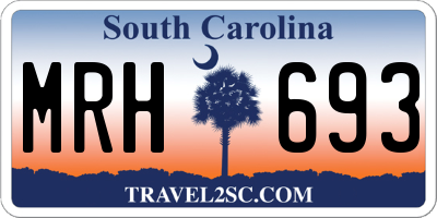 SC license plate MRH693