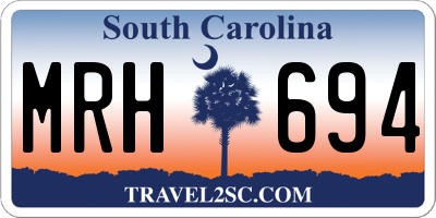 SC license plate MRH694