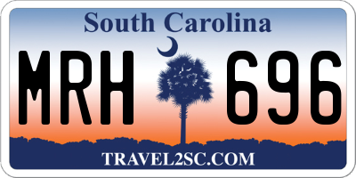 SC license plate MRH696