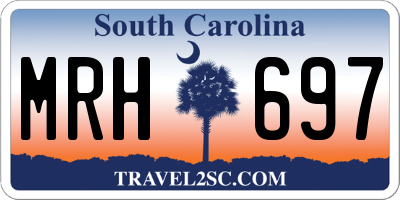 SC license plate MRH697