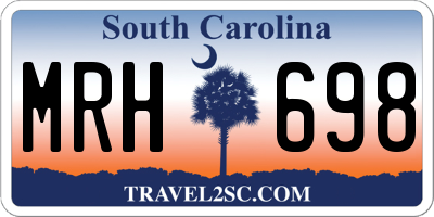 SC license plate MRH698