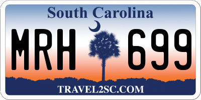 SC license plate MRH699