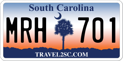 SC license plate MRH701