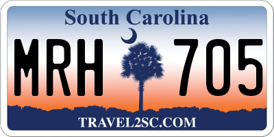 SC license plate MRH705