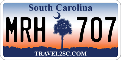 SC license plate MRH707