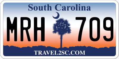SC license plate MRH709