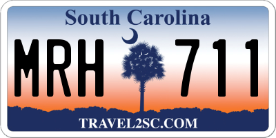 SC license plate MRH711