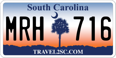 SC license plate MRH716