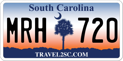 SC license plate MRH720