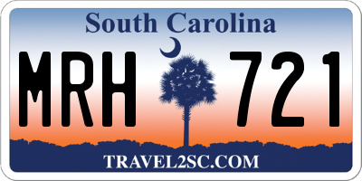 SC license plate MRH721