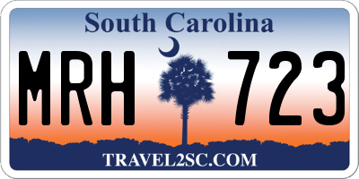 SC license plate MRH723