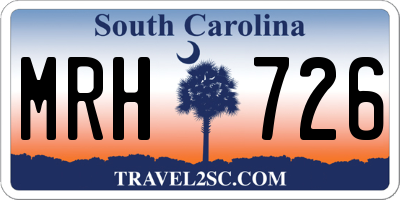 SC license plate MRH726