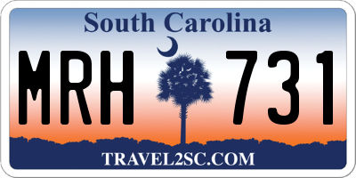 SC license plate MRH731