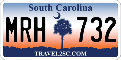 SC license plate MRH732