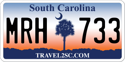 SC license plate MRH733