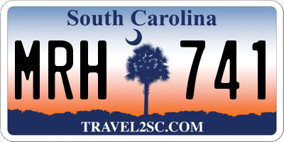 SC license plate MRH741