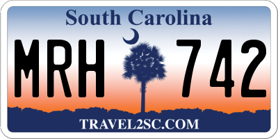 SC license plate MRH742