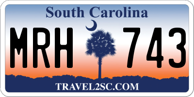 SC license plate MRH743