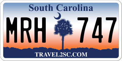 SC license plate MRH747