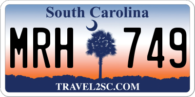 SC license plate MRH749