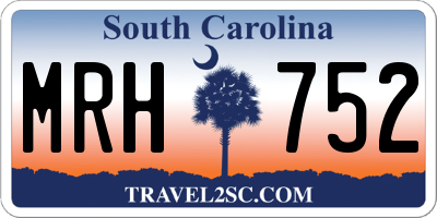 SC license plate MRH752