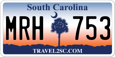 SC license plate MRH753