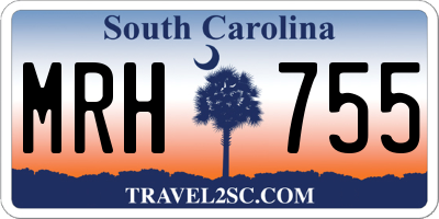 SC license plate MRH755