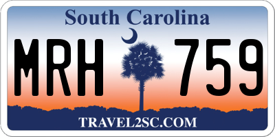 SC license plate MRH759