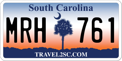 SC license plate MRH761
