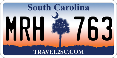 SC license plate MRH763