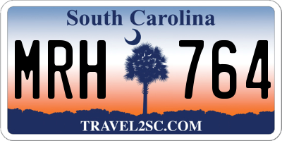 SC license plate MRH764