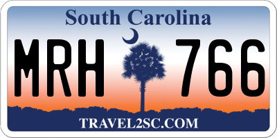 SC license plate MRH766