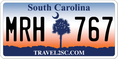 SC license plate MRH767
