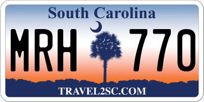 SC license plate MRH770
