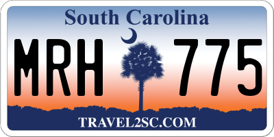 SC license plate MRH775