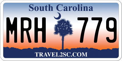 SC license plate MRH779