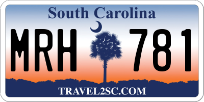 SC license plate MRH781
