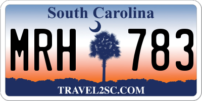 SC license plate MRH783