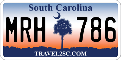 SC license plate MRH786