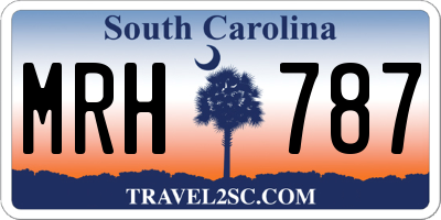 SC license plate MRH787