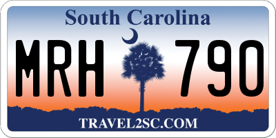 SC license plate MRH790