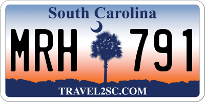 SC license plate MRH791