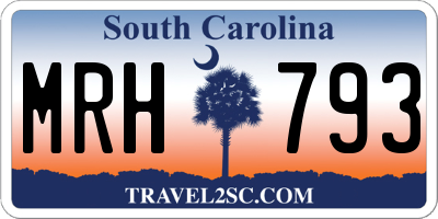 SC license plate MRH793