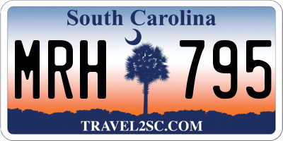 SC license plate MRH795