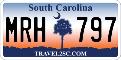 SC license plate MRH797