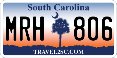 SC license plate MRH806